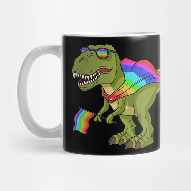 LGBT Women Gay Pride Gifts Men Bi LGBTQ T Rex Dinosaur by PomegranatePower